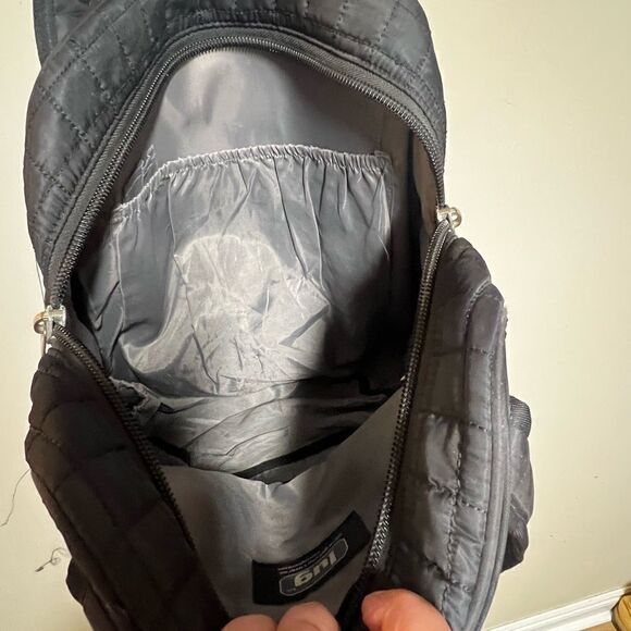 LUG Black Quilted Work Travel Tote Gym Diaper Bag Purse Puddle Jumper - Picture 4 of 8